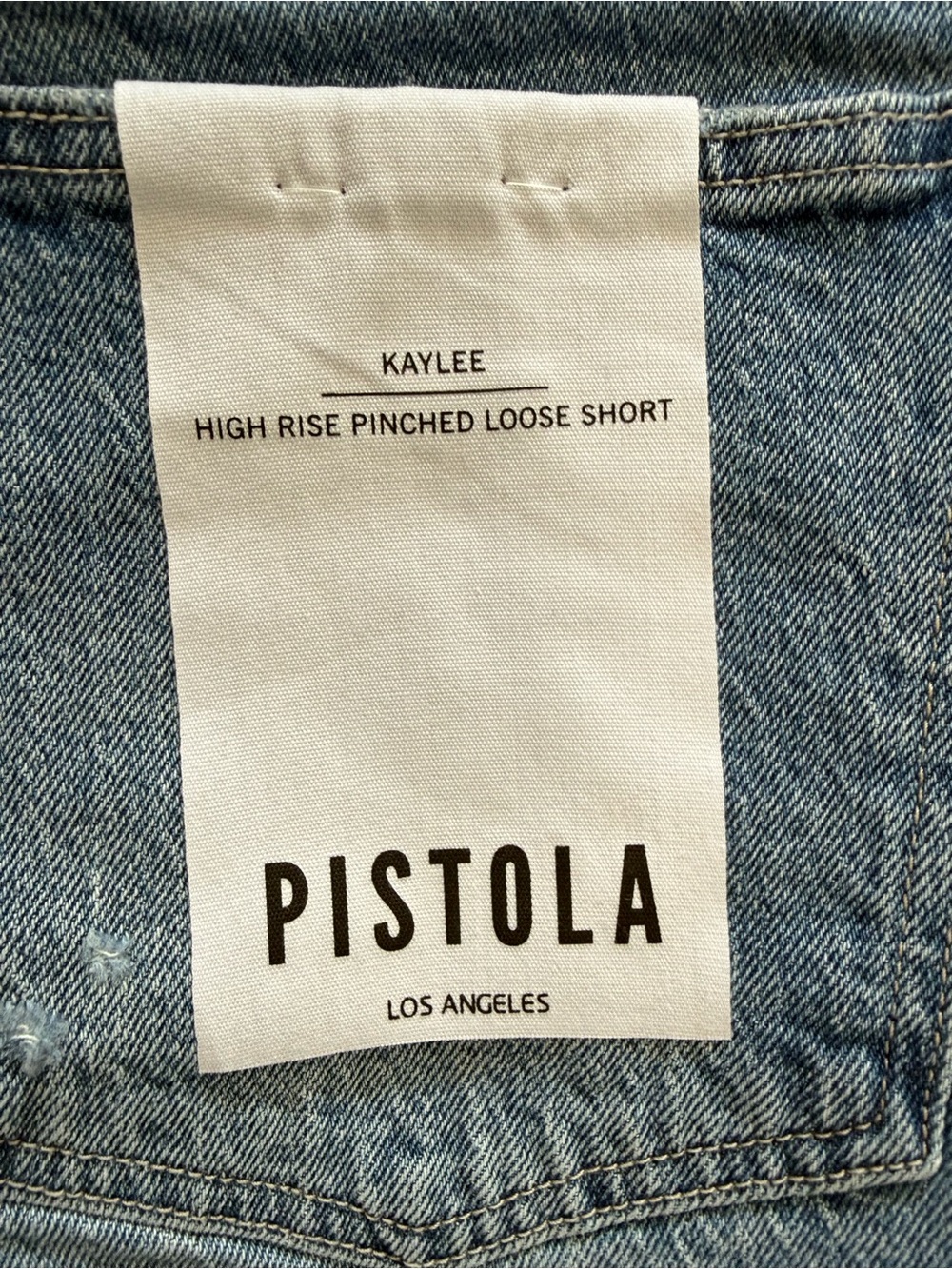 pistola Kaylee High Rise Pinched Loose Short - Light Blue